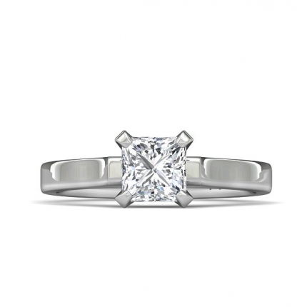 Custom Solitaire Design Princess Diamond Ring in Platinum 950 AU
